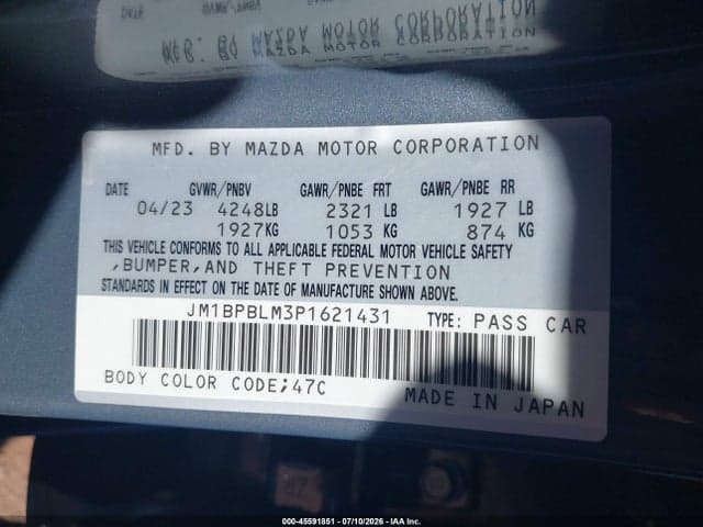2023 MAZDA MAZDA3 2.5 S CARBON EDITION 9