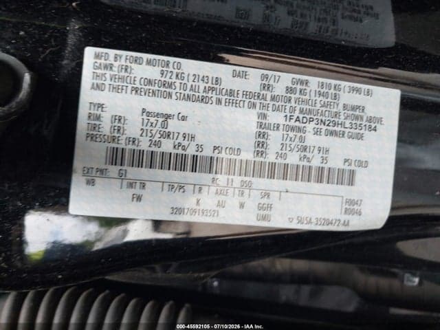 2017 FORD FOCUS TITANIUM 9