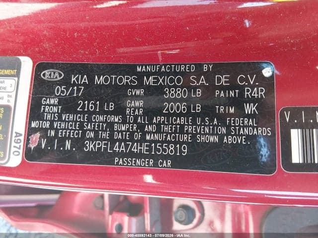 2017 KIA FORTE S 9