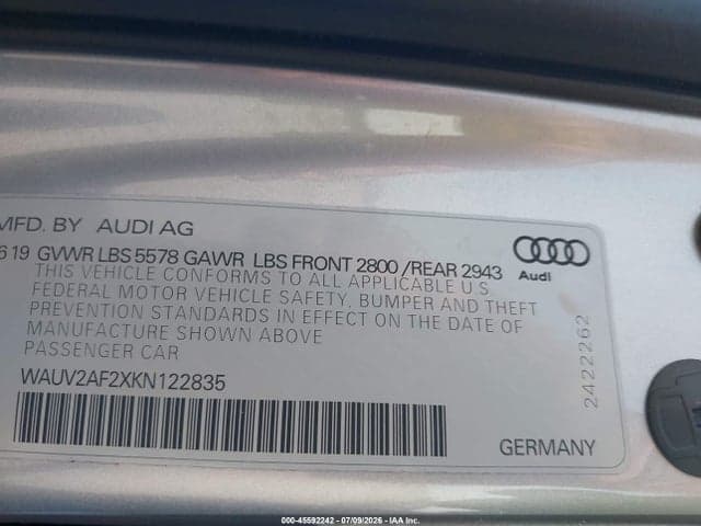 2019 AUDI A7 55 PREMIUM 9