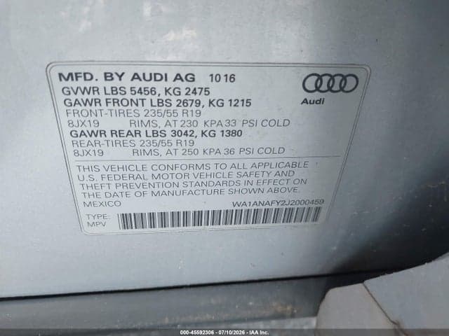 2018 AUDI Q5 2.0T PREMIUM/2.0T TECH PREMIUM 9