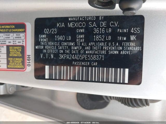 2023 KIA RIO S 9