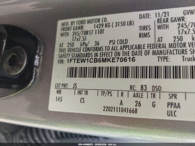 2021 FORD F-150 XL 9