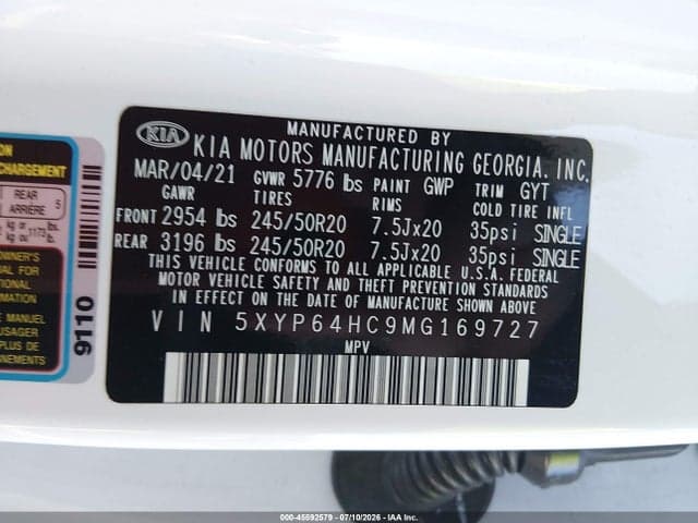 2021 KIA TELLURIDE S 9