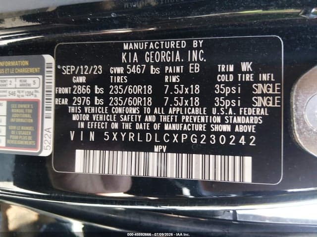 2023 KIA SORENTO X-LINE S 9