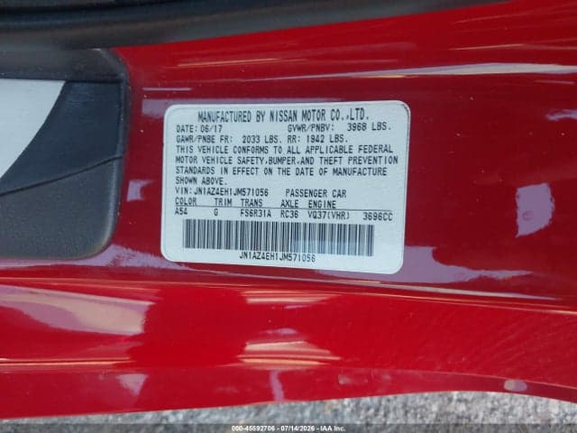 2018 NISSAN 370Z 9