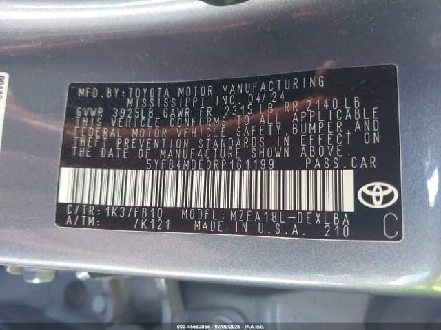 2024 TOYOTA COROLLA LE 9