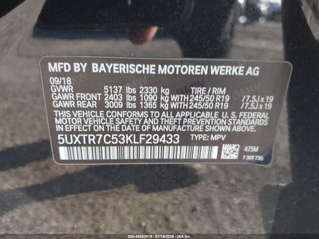 2019 BMW X3 SDRIVE30I 9