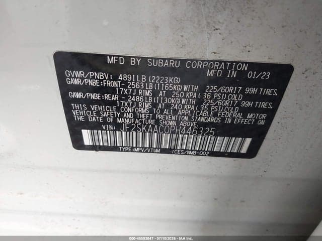 2023 SUBARU FORESTER 9