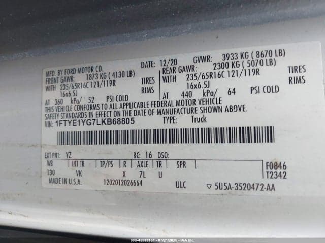 2020 FORD TRANSIT-150 9