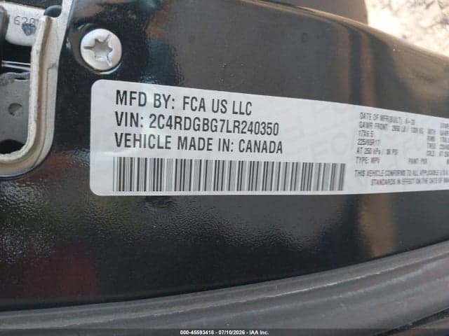 2020 DODGE GRAND CARAVAN SE PLUS 9