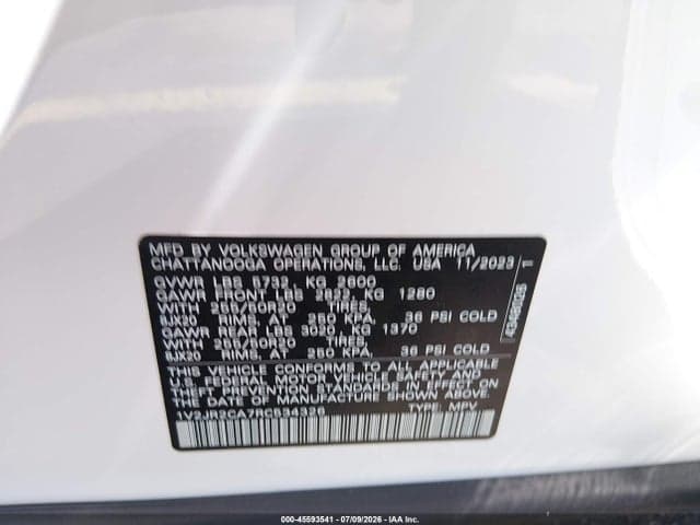 2024 VOLKSWAGEN ATLAS 2.0T SE W/TECHNOLOGY 9