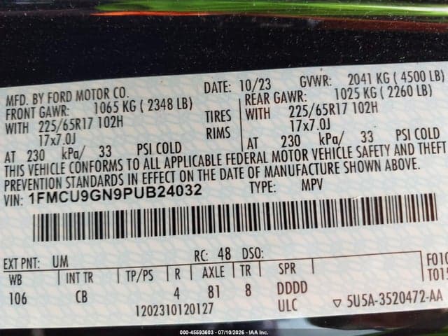 2023 FORD ESCAPE ACTIVE 9