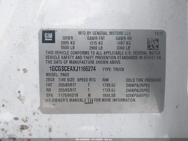 2018 CHEVROLET COLORADO LT 9