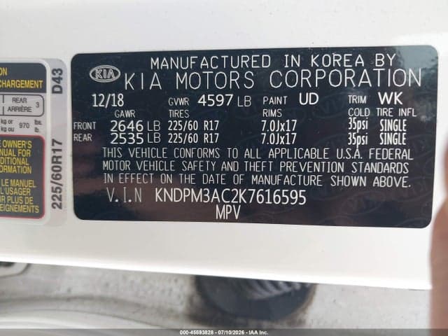 2019 KIA SPORTAGE LX 9
