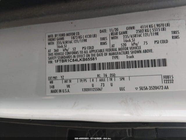 2020 FORD TRANSIT-250 9