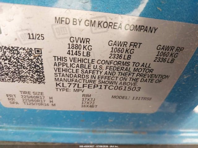 2026 CHEVROLET TRAX FWD LS 9