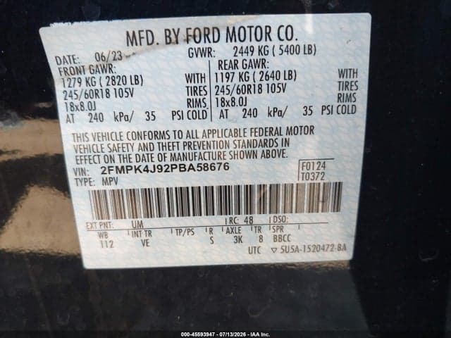 2023 FORD EDGE SEL 9