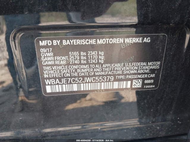 2018 BMW 540I XDRIVE 9