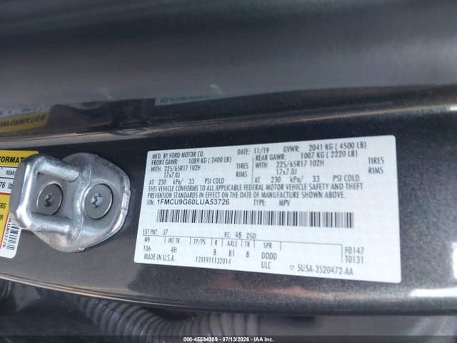 2020 FORD ESCAPE SE 9