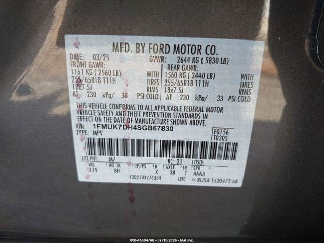 2025 FORD EXPLORER ACTIVE 9