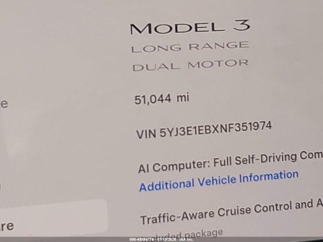 2022 TESLA MODEL 3 15