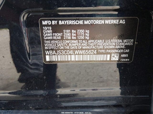 2020 BMW 540I XDRIVE 9