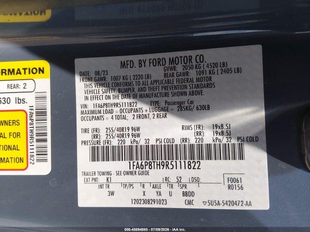 2024 FORD MUSTANG ECOBOOST PREMIUM FASTBACK 9