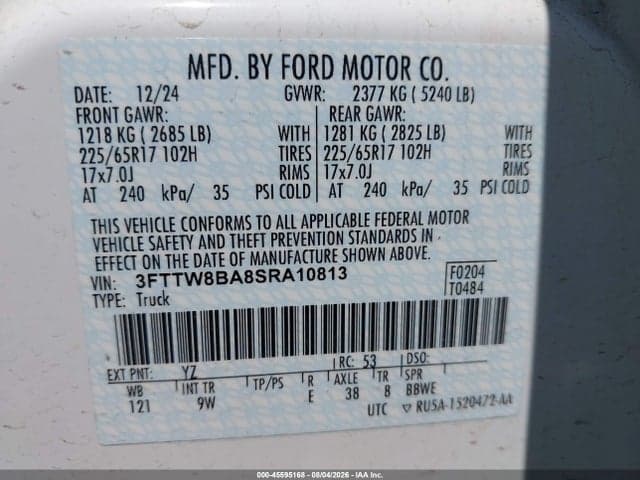 2025 FORD MAVERICK XL 9