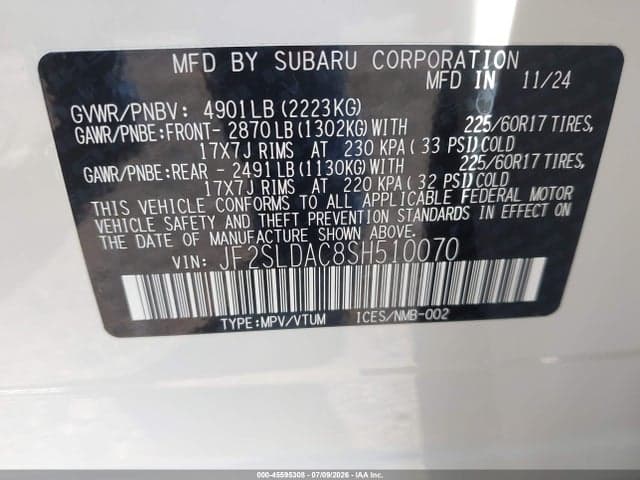 2025 SUBARU FORESTER 9