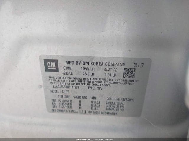 2017 BUICK ENCORE PREFERRED II 9
