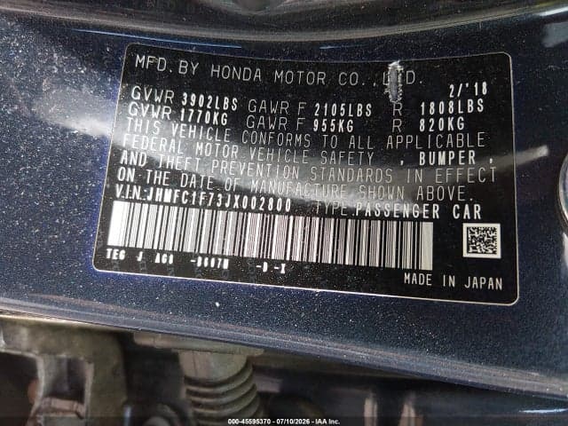 2018 HONDA CIVIC EX-L 9