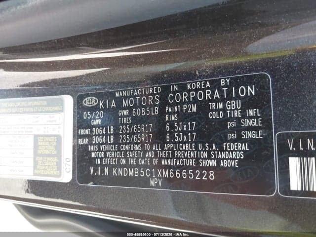 2021 KIA SEDONA LX 9