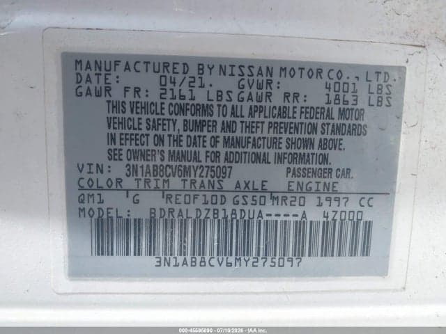 2021 NISSAN SENTRA SV XTRONIC CVT 9