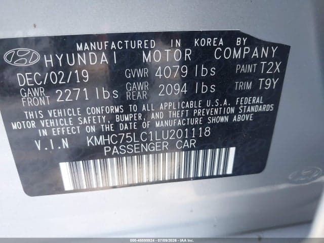 2020 HYUNDAI IONIQ HYBRID SE 9