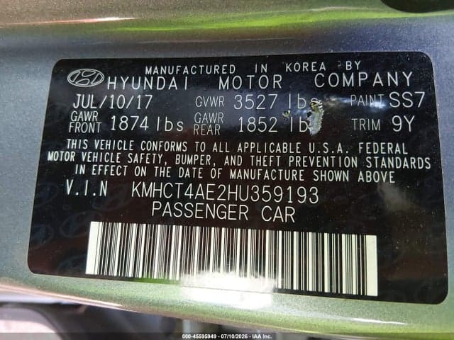 2017 HYUNDAI ACCENT VALUE EDITION 9