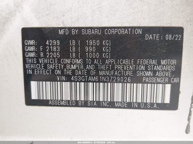 2022 SUBARU IMPREZA SPORT 5-DOOR 9