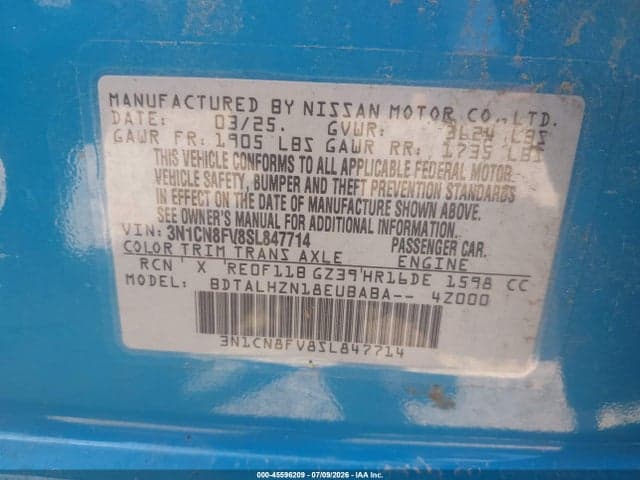 2025 NISSAN VERSA 1.6 SR 9