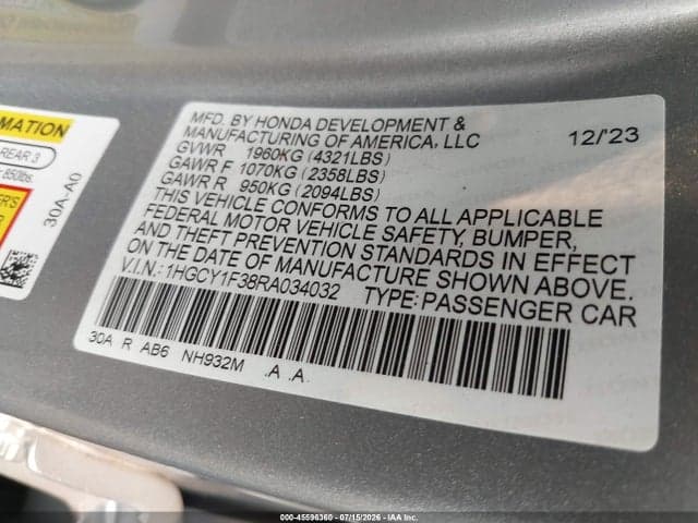 2024 HONDA ACCORD EX 9