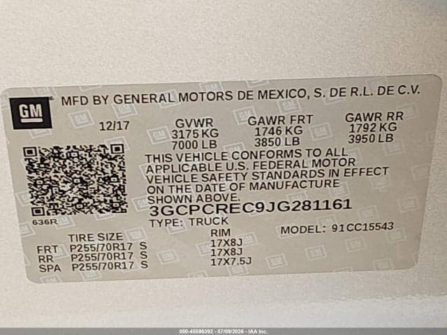 2018 CHEVROLET SILVERADO 1500 1LT 10