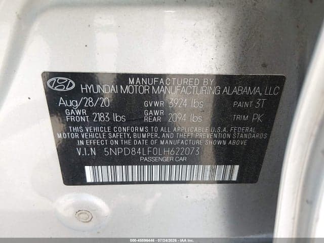 2020 HYUNDAI ELANTRA LIMITED 9