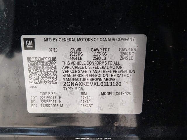 2020 CHEVROLET EQUINOX FWD LT 1.5L TURBO 9