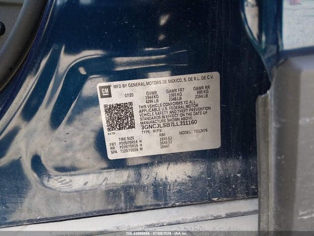 2020 CHEVROLET TRAX FWD LT 9