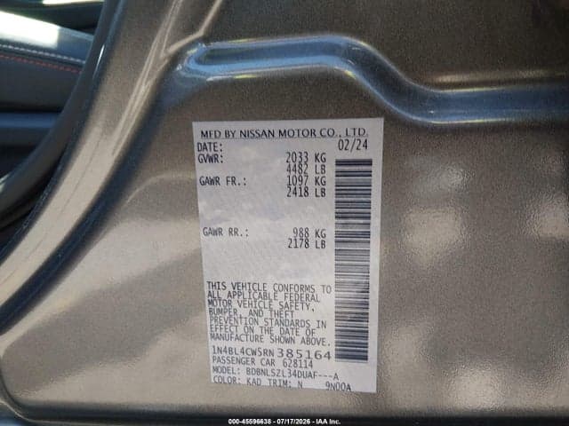 2024 NISSAN ALTIMA SR INTELLIGENT AWD 9