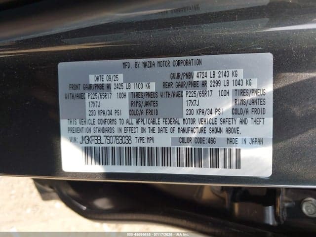 2025 MAZDA CX-5 2.5 S SELECT 9