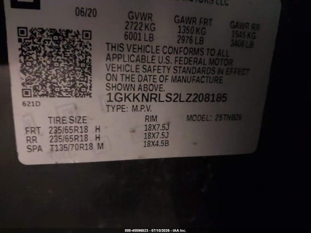 2020 GMC ACADIA FWD SLE 9
