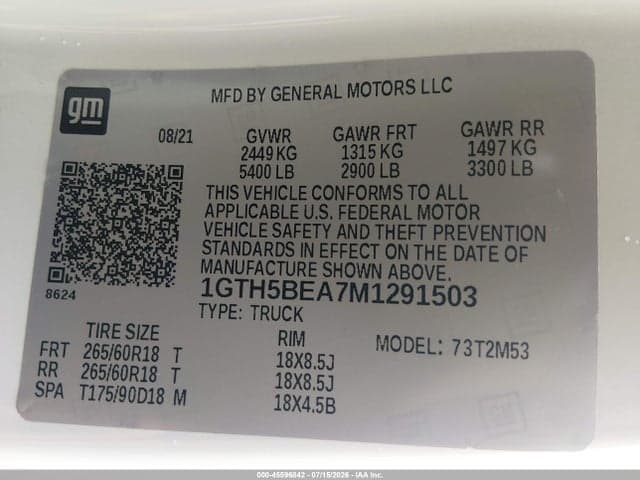 2021 GMC CANYON 2WD ELEVATION STANDARD 9