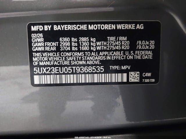 2026 BMW X5 XDRIVE40I 9