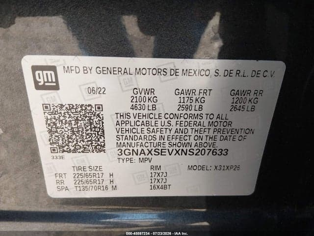 2022 CHEVROLET EQUINOX AWD LS 9