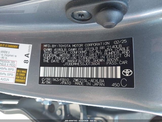 2025 TOYOTA COROLLA HYBRID LE 9
